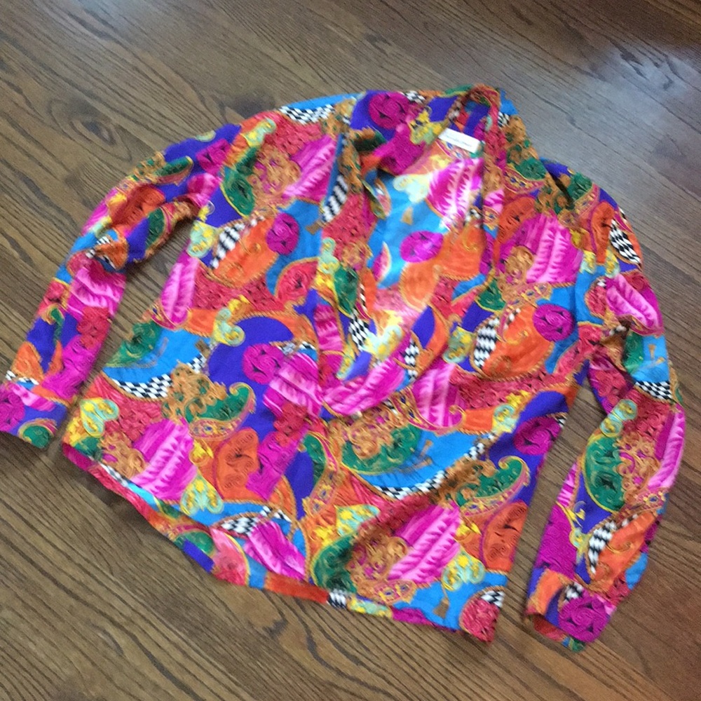 DanaBuchman 100% silk blouse